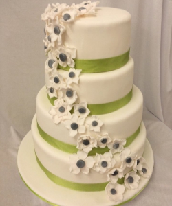 Torte-Blumen-grünesBand