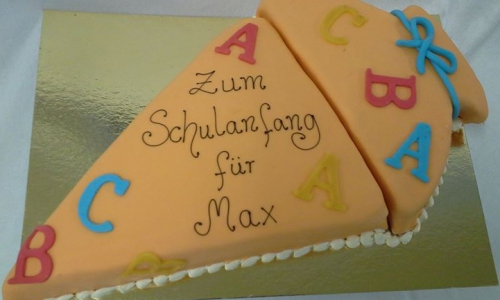 Max -Torte für den Schulanfang